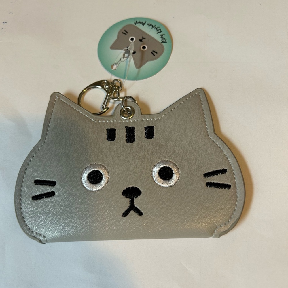 Source Unknown Gray Cat Keychain Pouch - Picture 5 of 8
